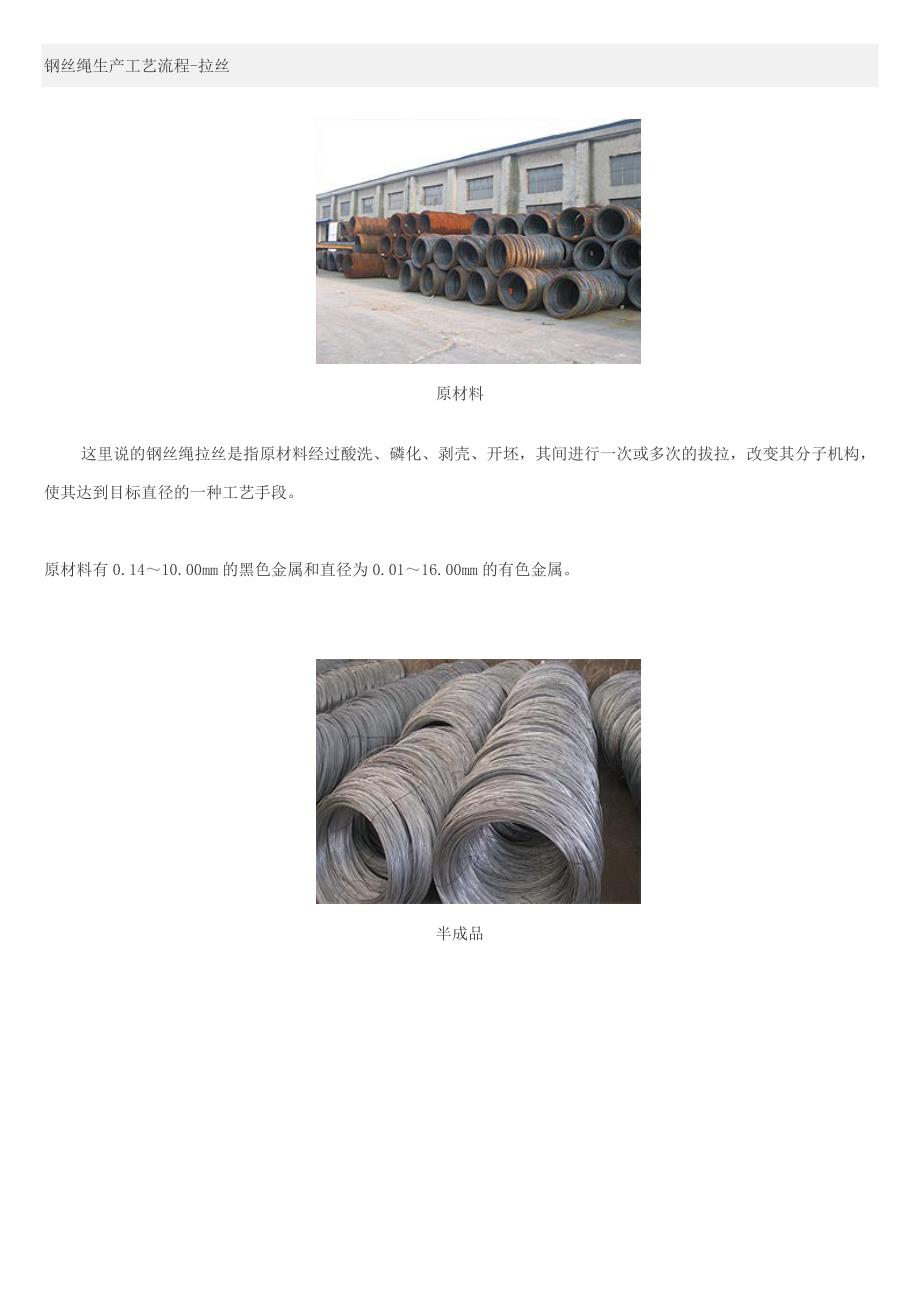 钢丝绳生产工艺流程-拉丝.doc_第1页