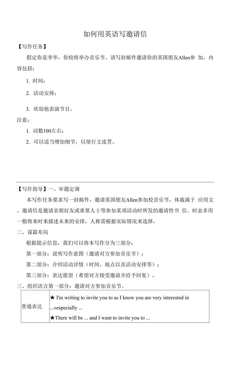 如何用英语写邀请信写作学案--高三英语写作专项提升.docx_第1页