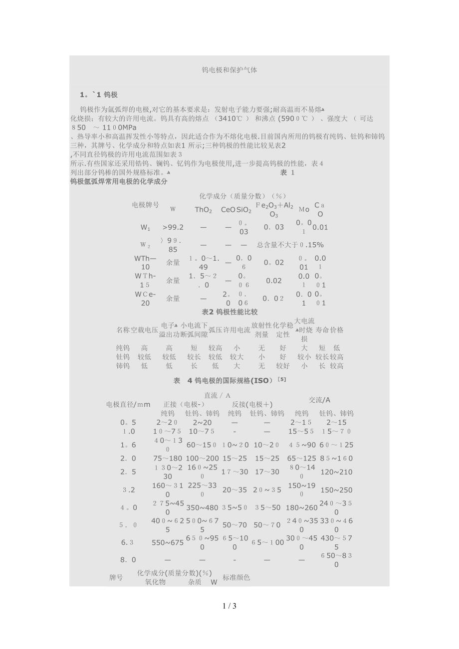 钨电极和保护气体_第1页