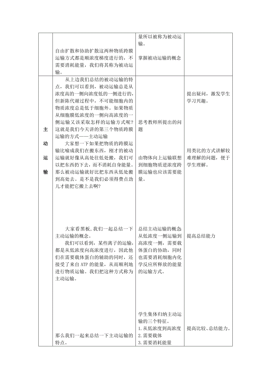 物质跨膜运输的方式【教案】_第4页