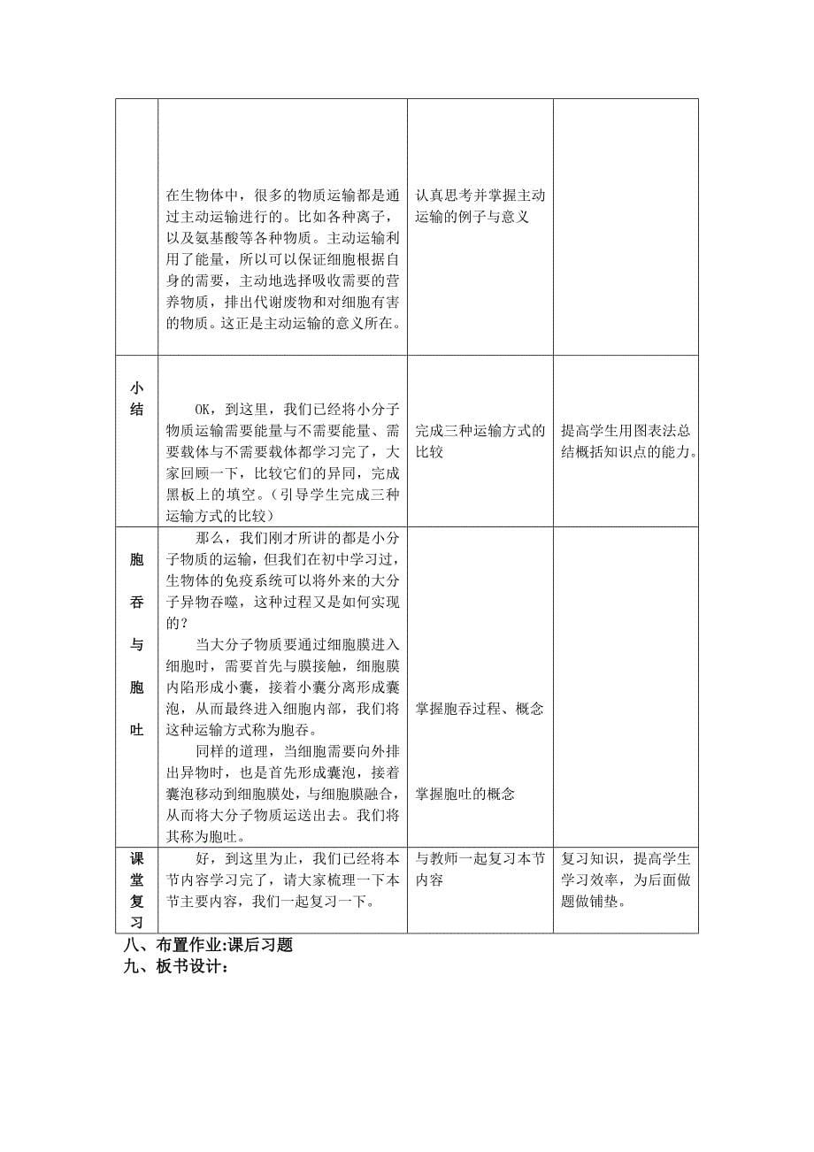 物质跨膜运输的方式【教案】_第5页