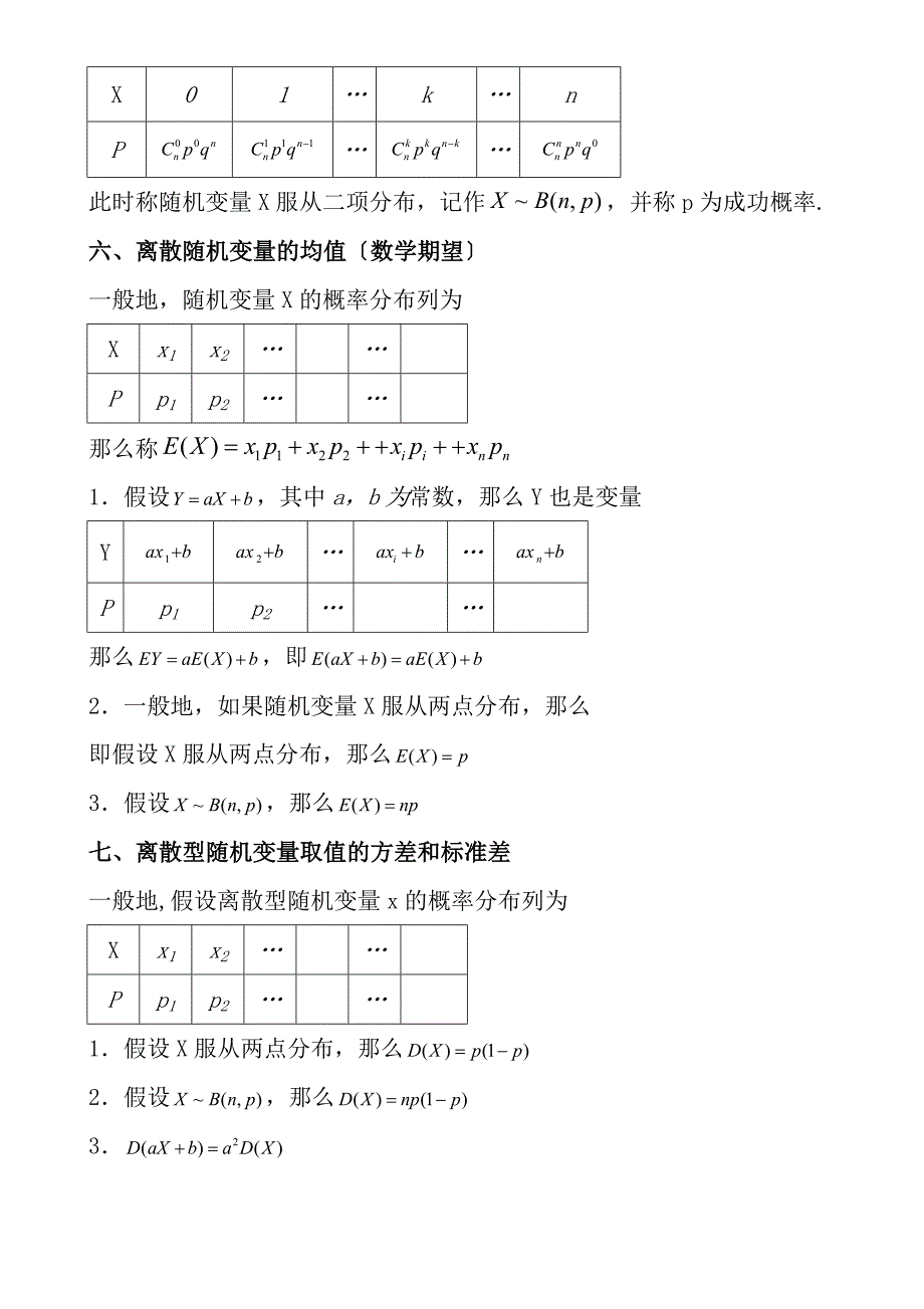 基础随机变量及其分布知识点_第3页