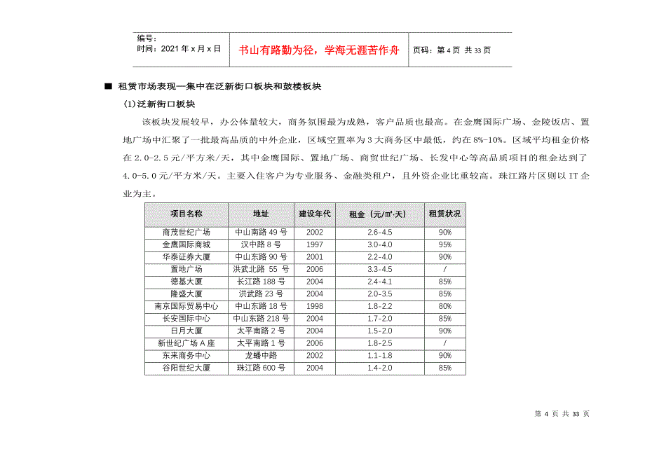 关于南京市写字楼的市场调研报告_第5页