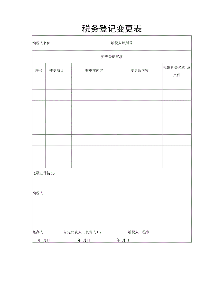 税务登记变更表上课讲义_第2页