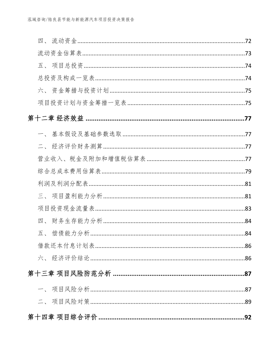 陆良县节能与新能源汽车项目投资决策报告（模板范文）_第4页