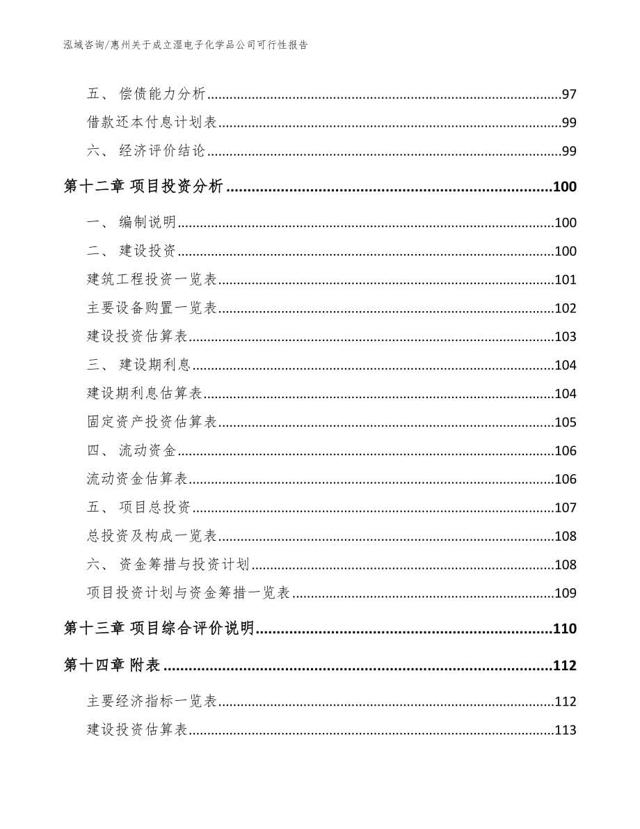 惠州关于成立湿电子化学品公司可行性报告模板范本_第5页