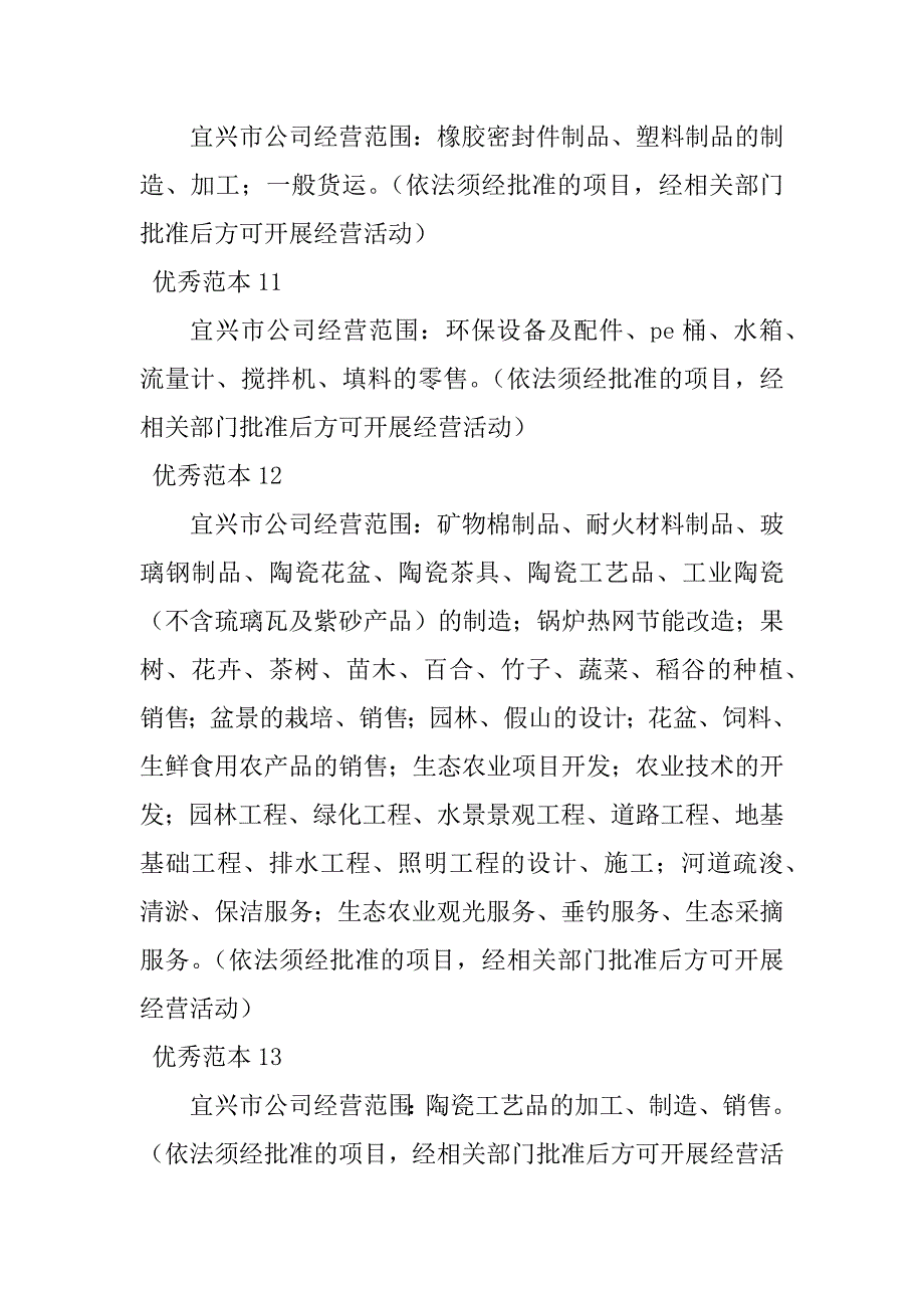 2023年宜兴市经营范围(50个范本)_第3页