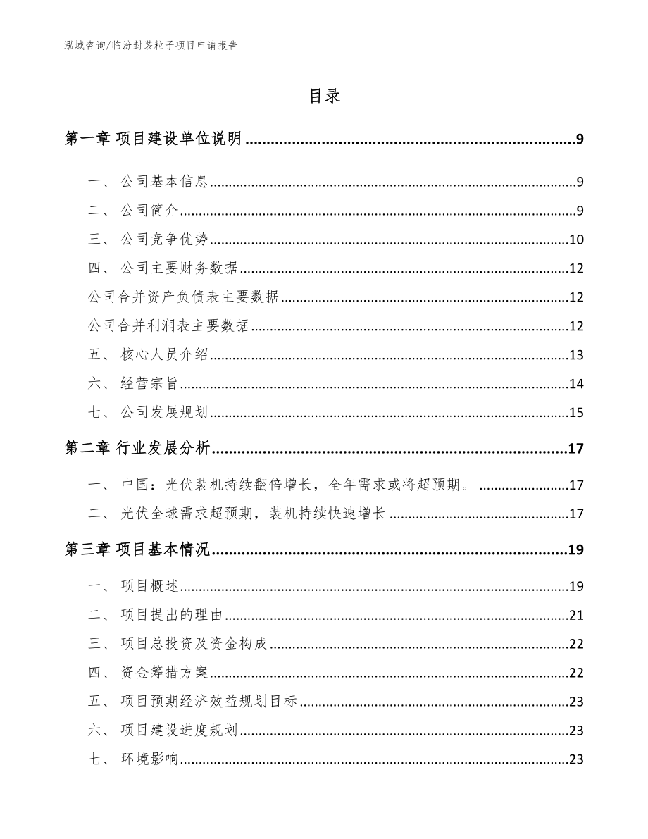 临汾封装粒子项目申请报告模板参考_第2页