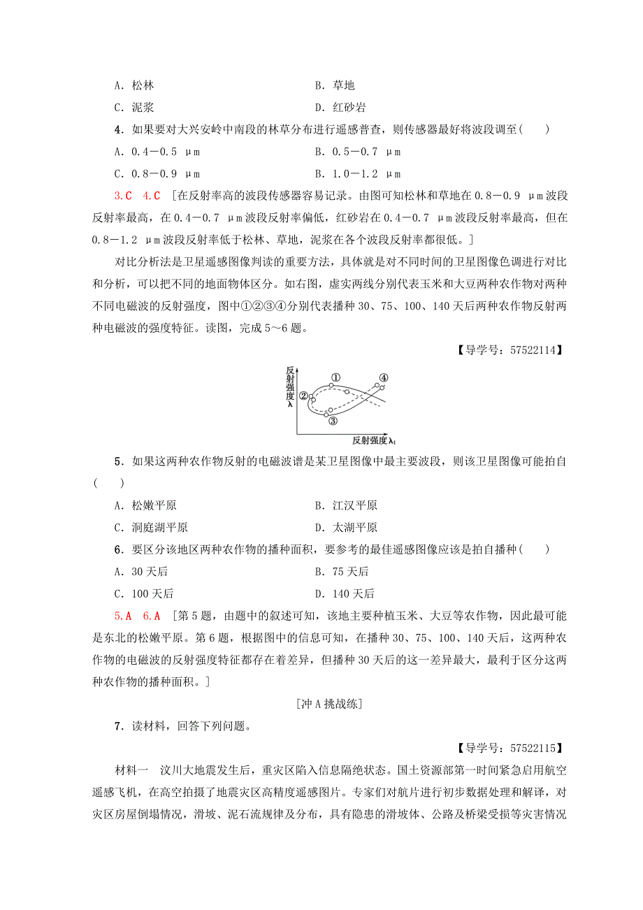 精编高中地理第3章地理信息技术的应用课时分层作业12遥感技术的应用中图版必修3_第2页