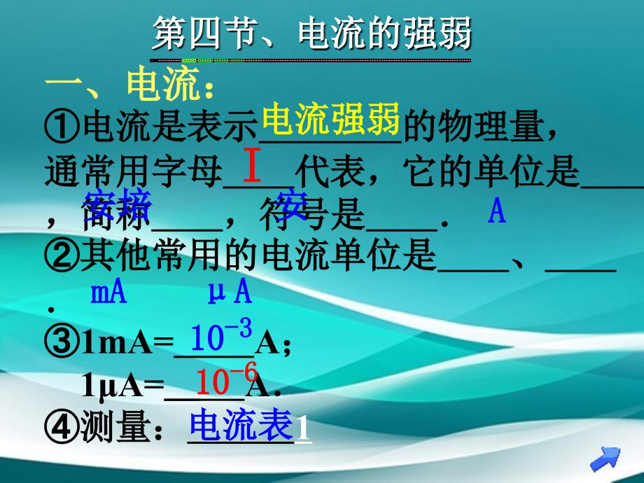 八年级物理上册电流表电流的强弱课件人教新课标版课件_第3页