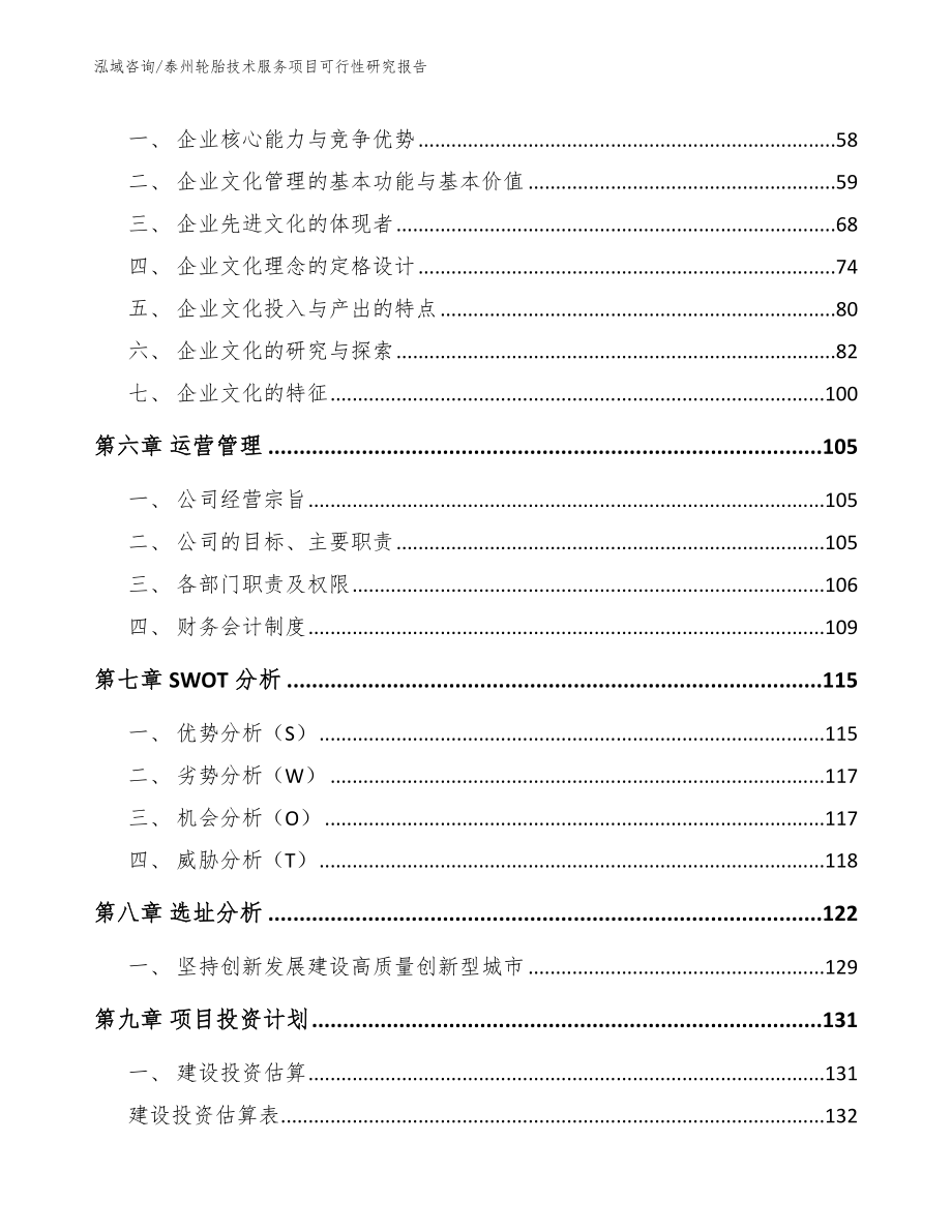 泰州轮胎技术服务项目可行性研究报告（模板）_第5页