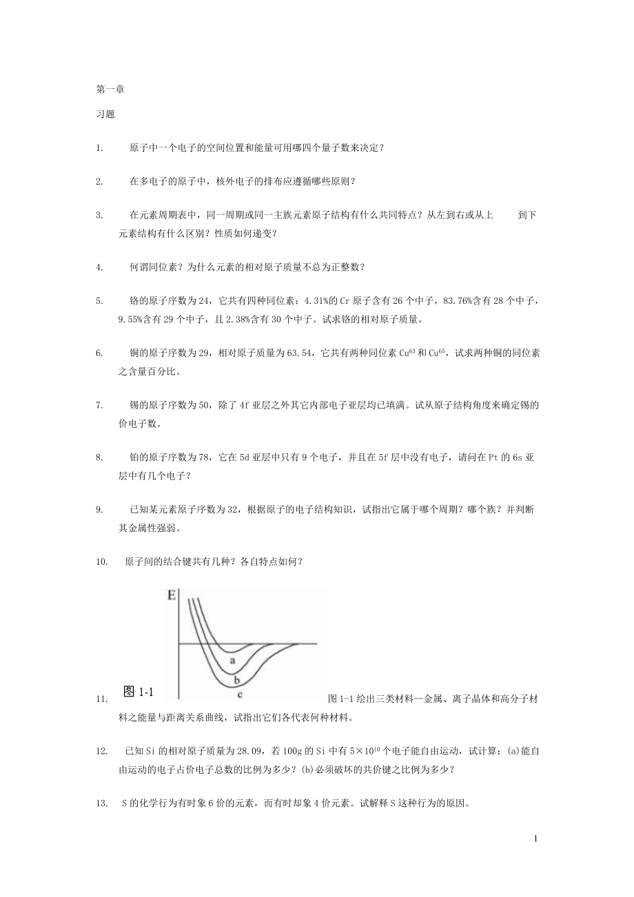 材料科学基础习题与重点_第1页