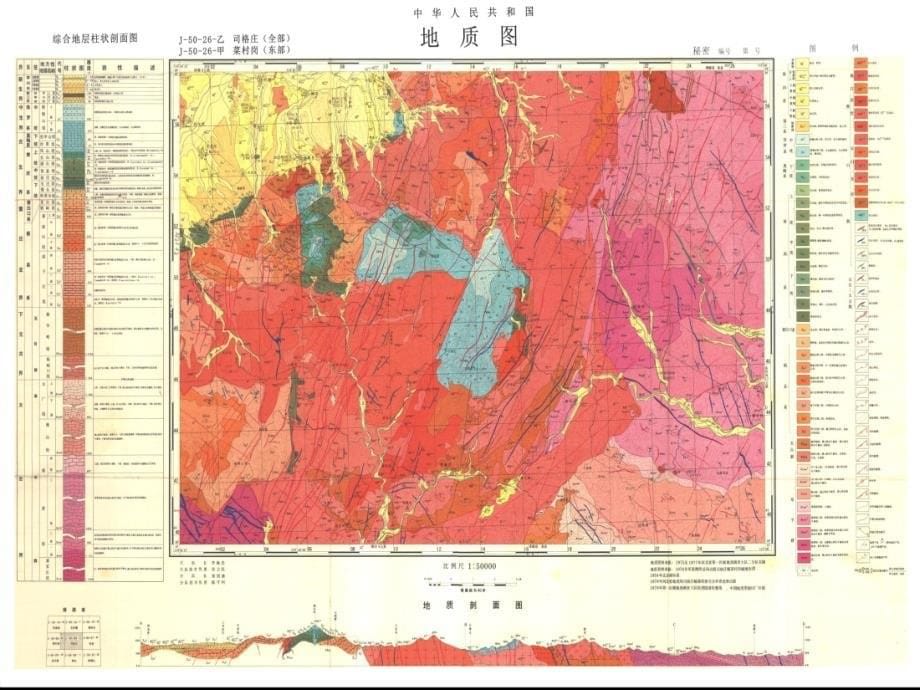 实习一读单斜地区地质图和编制剖面课件_第5页