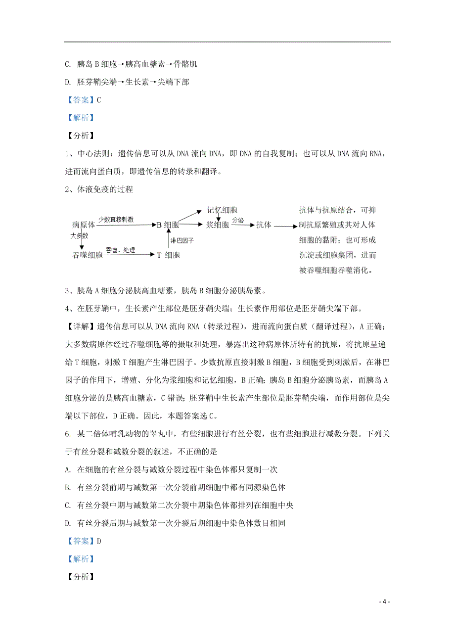 北京市海淀区北京理工大学附中2021届高三生物9月月考试题含解析.doc_第4页