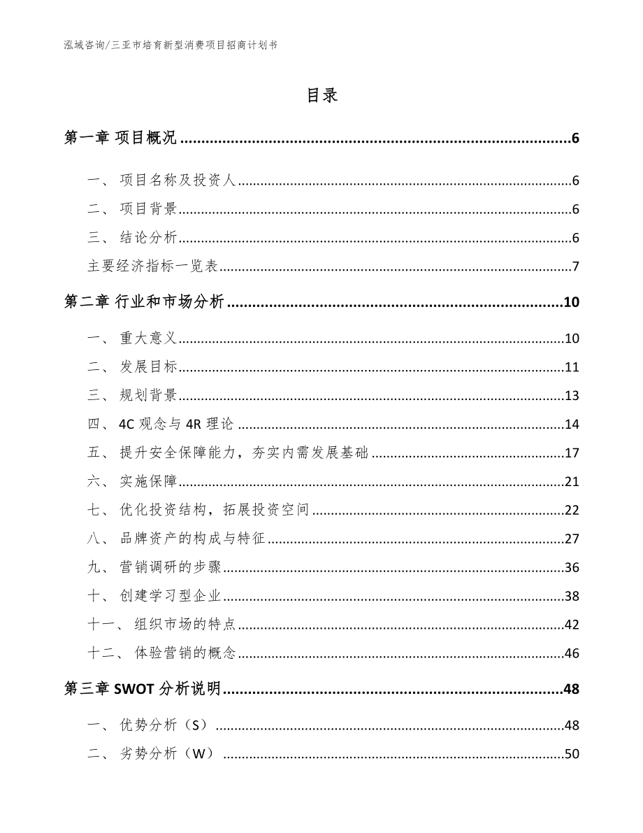 三亚市培育新型消费项目招商计划书范文参考_第2页