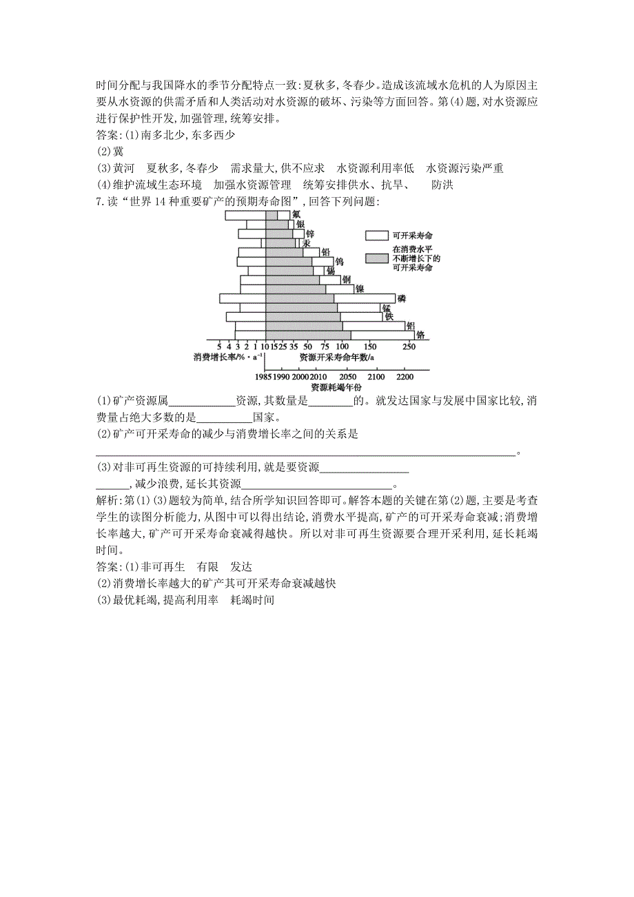 最新高中地理第三章自然资源的利用与保护第一节人类面临的主要资源问题课时提升新人教版选修6_第3页