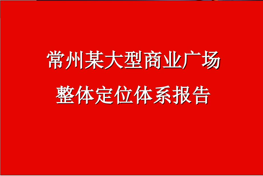 某大型商业广场整体定位体系报告_第1页