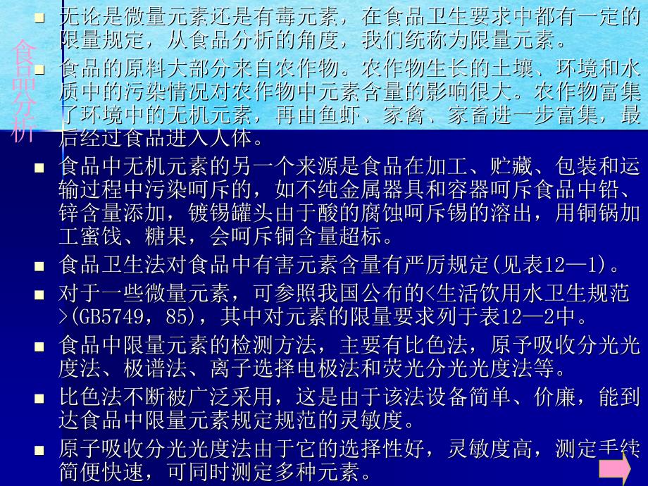 食品分析理论第十二章食品中限量元素的测定ppt课件_第2页