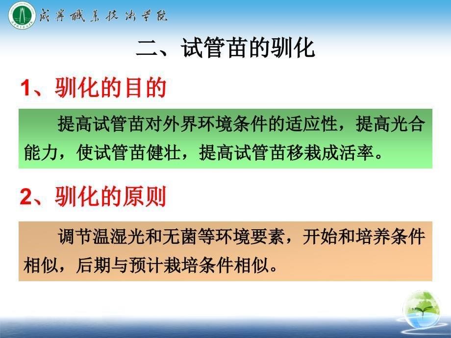 试管苗的移栽咸宁职业技术学院课件_第5页