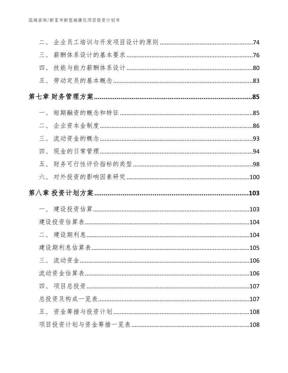 新星市新型城镇化项目投资计划书_第5页