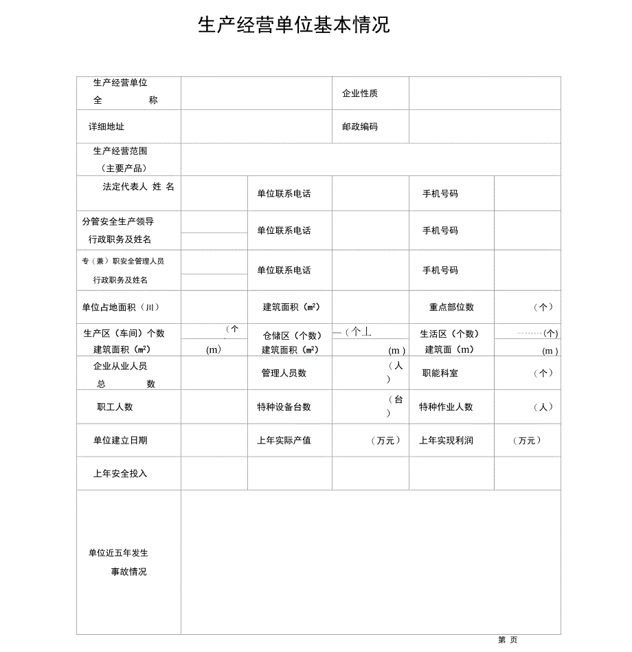 企业安全生产管理制度(台账样本)_第4页