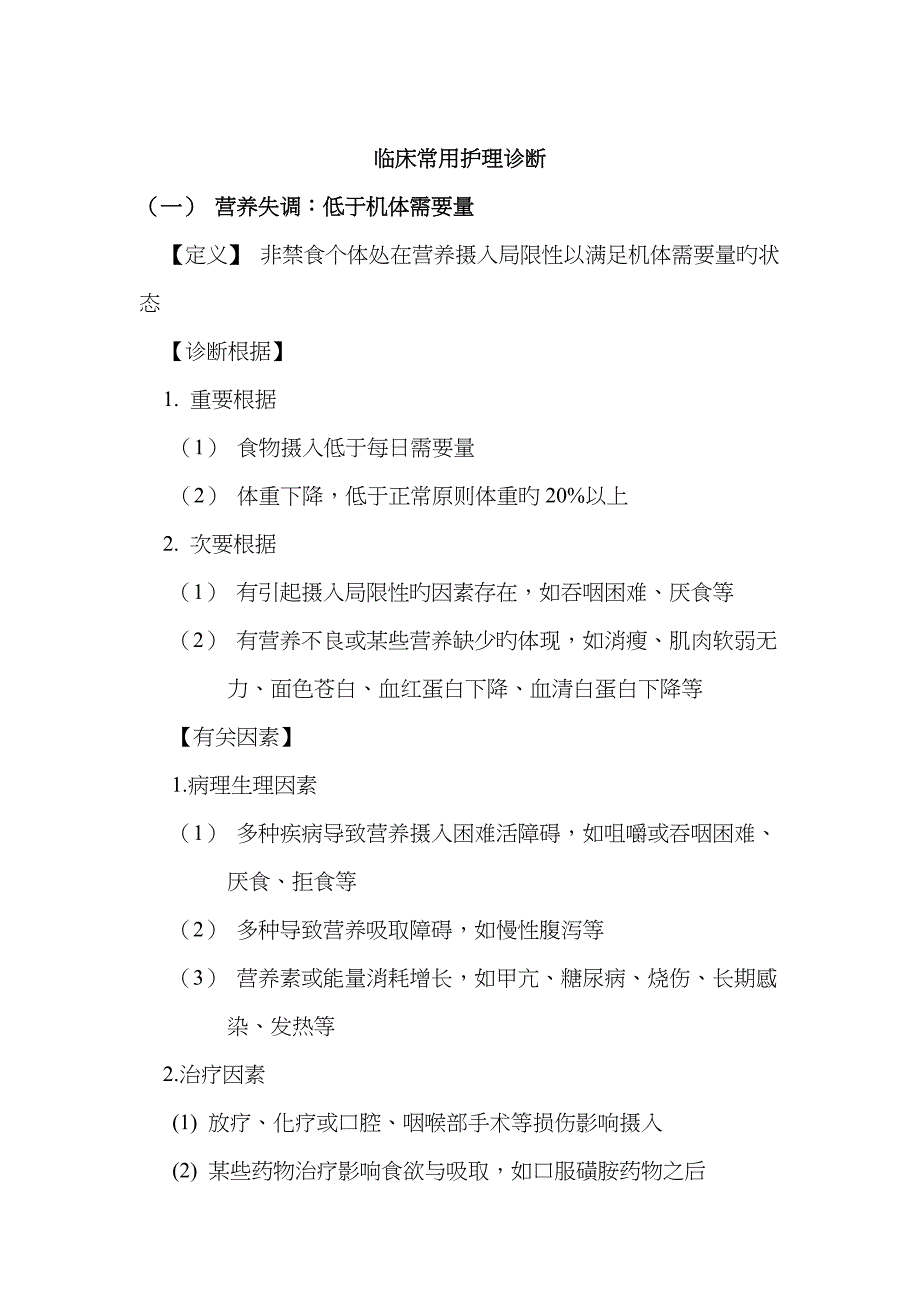 临床常用护理诊断_第1页