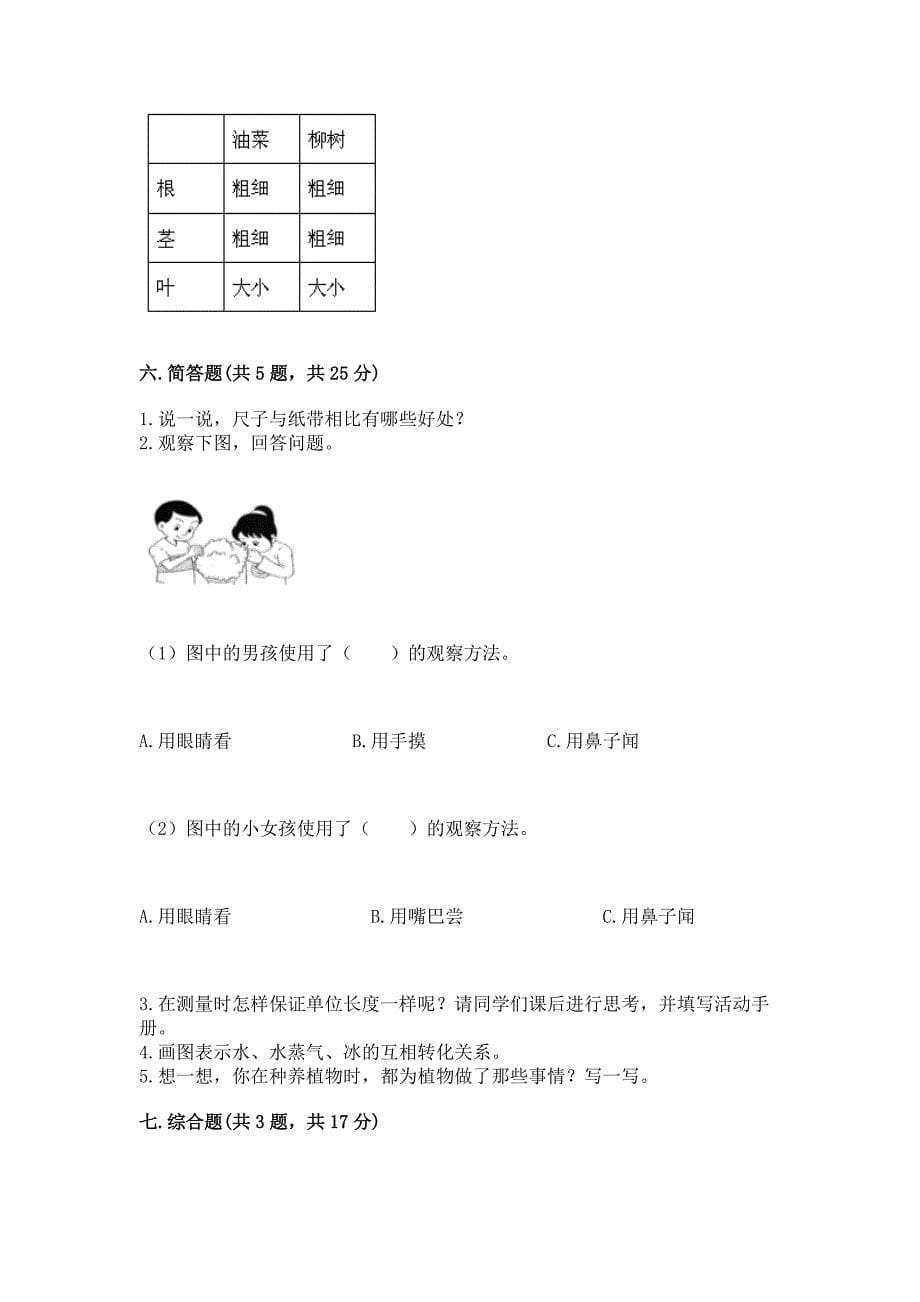 教科版一年级上册科学期末测试卷及完整答案【名校卷】.docx_第5页