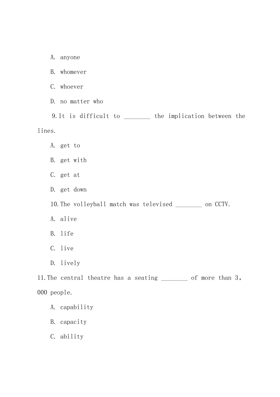 2022年自考英语预测题及答案(二).docx_第3页