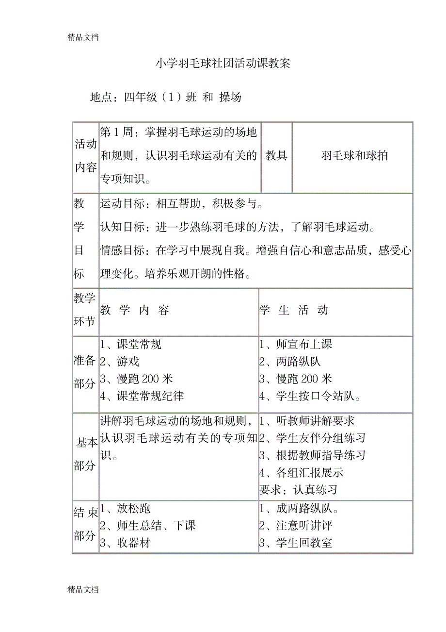 2023年最新小学羽毛球社团活动方案及精品讲义_第3页