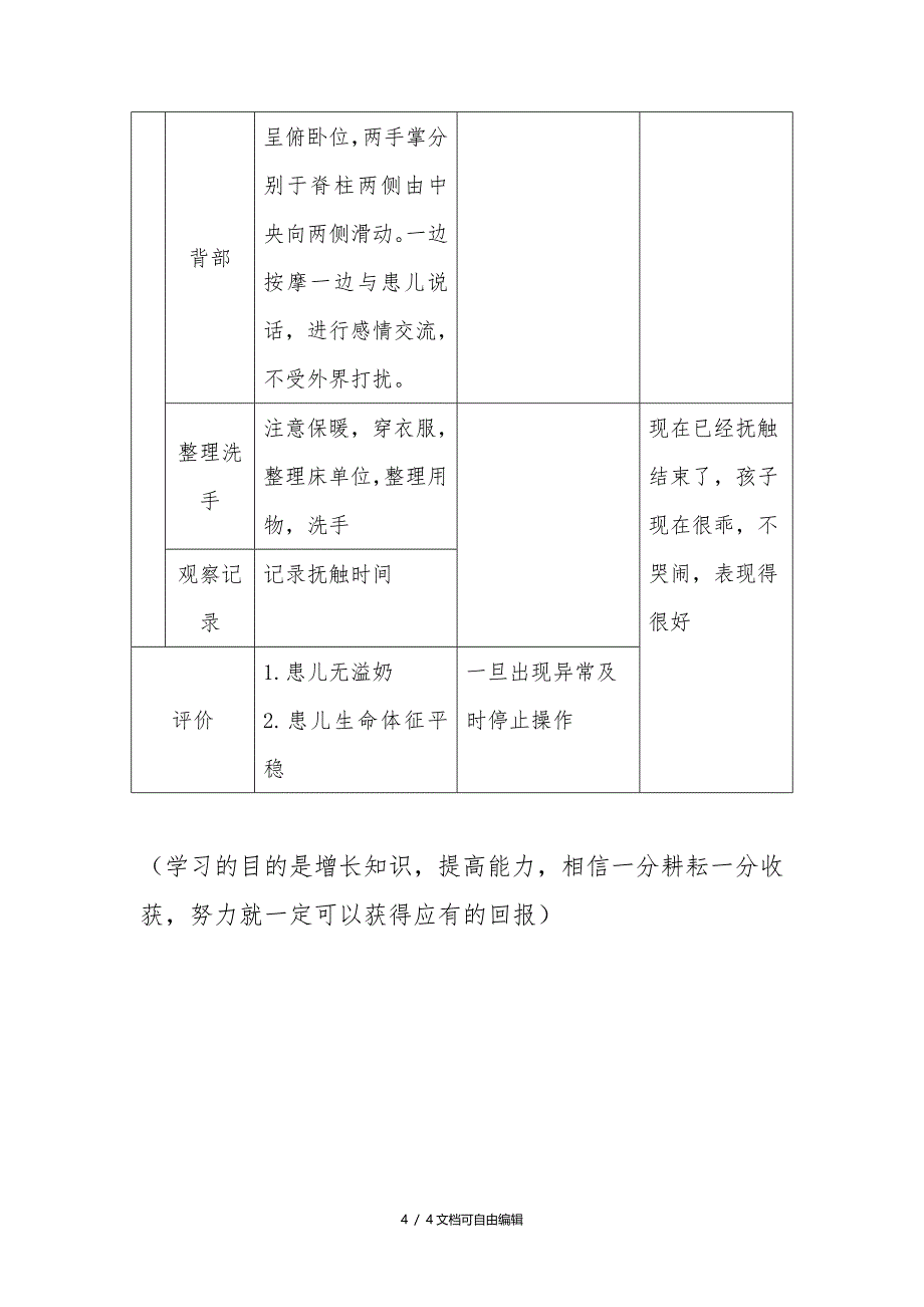 婴儿抚触技术操作流程及要点_第4页