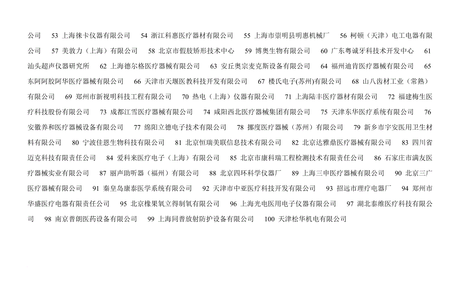 中国医疗器械企业100强_第2页