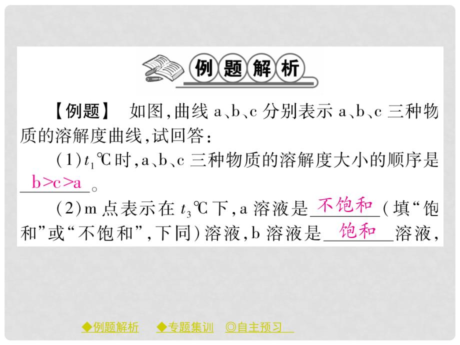 九年级化学下册 第九章 溶液 专题特训 溶解度曲线的应用课件 （新版）新人教版_第2页