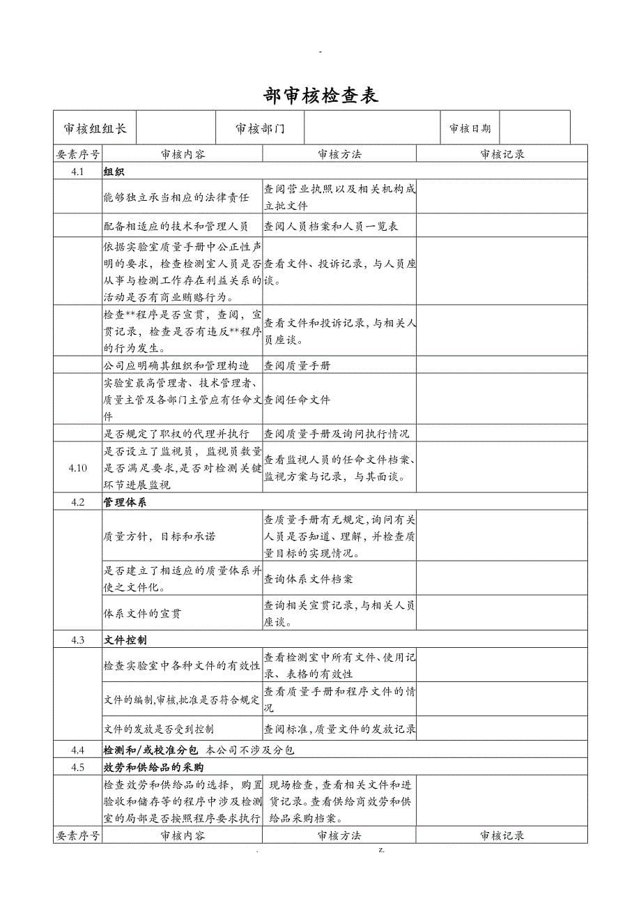 机动车检验检测机构内审记录表样本_第5页