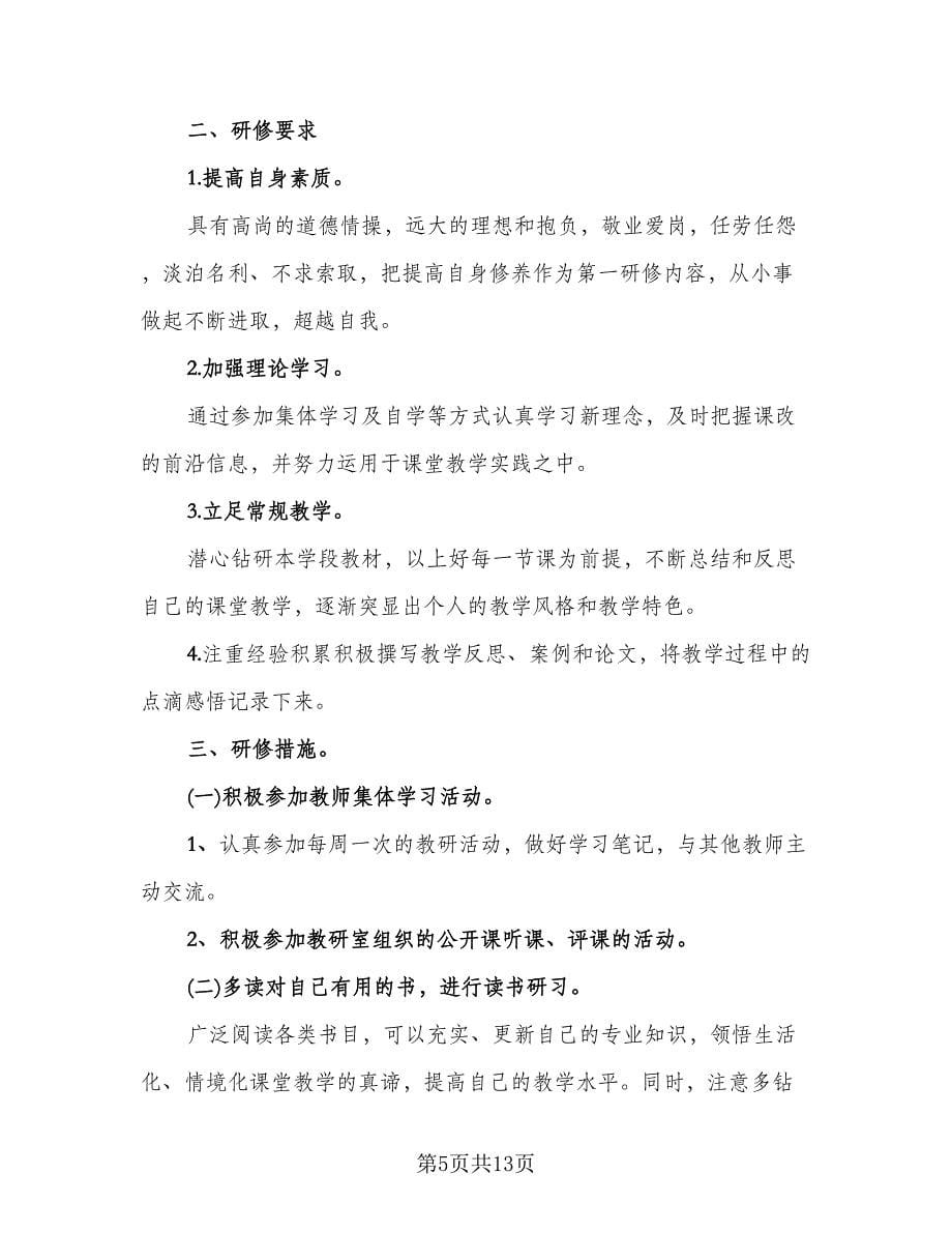 教师个人研修总结模板（5篇）.doc_第5页