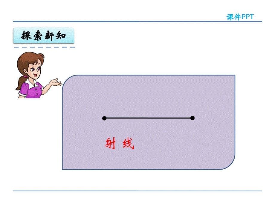 人教版四年级数学上册3.1 线段 直线 射线和角课件_第5页