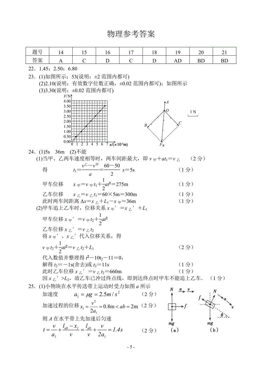 物理零诊考试题_第5页