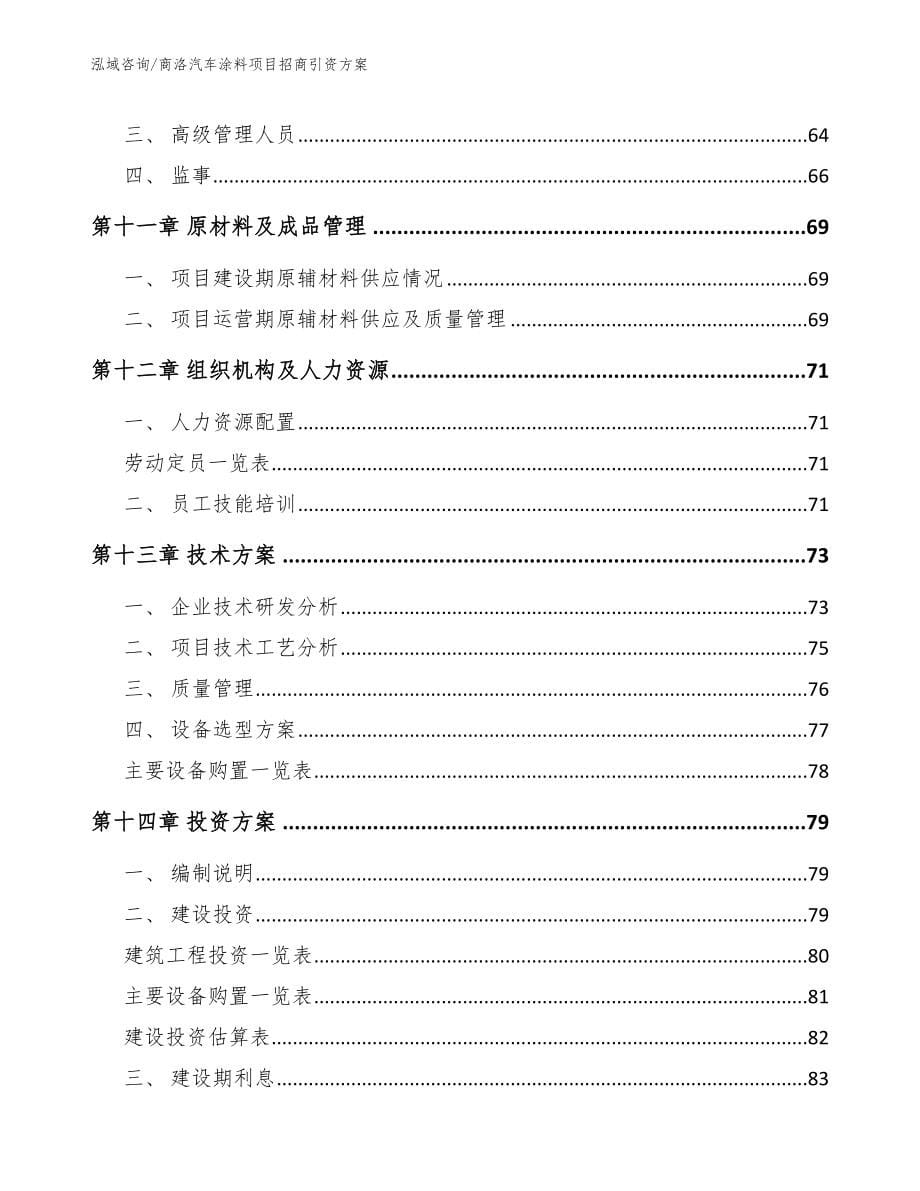 商洛汽车涂料项目招商引资方案【范文】_第5页