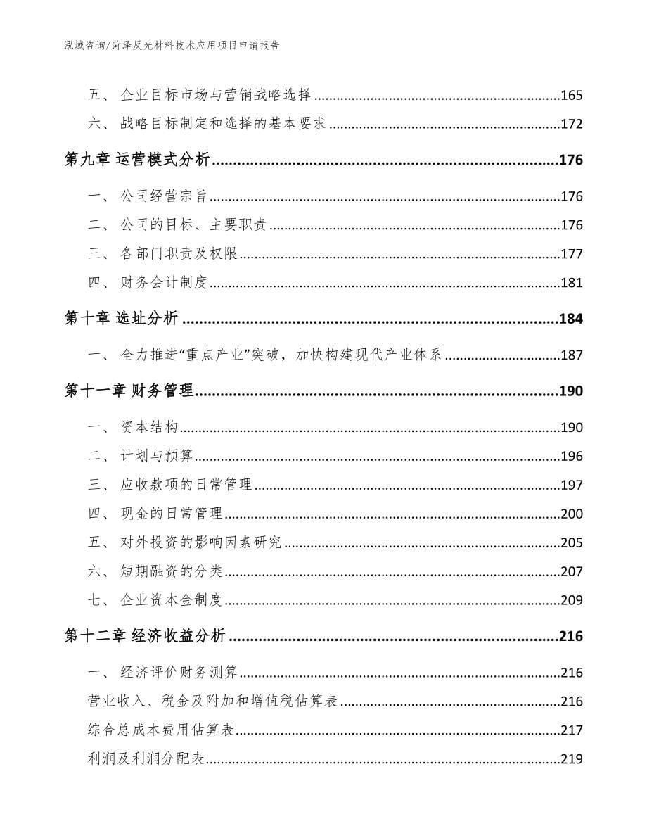 菏泽反光材料技术应用项目申请报告【模板范本】_第5页