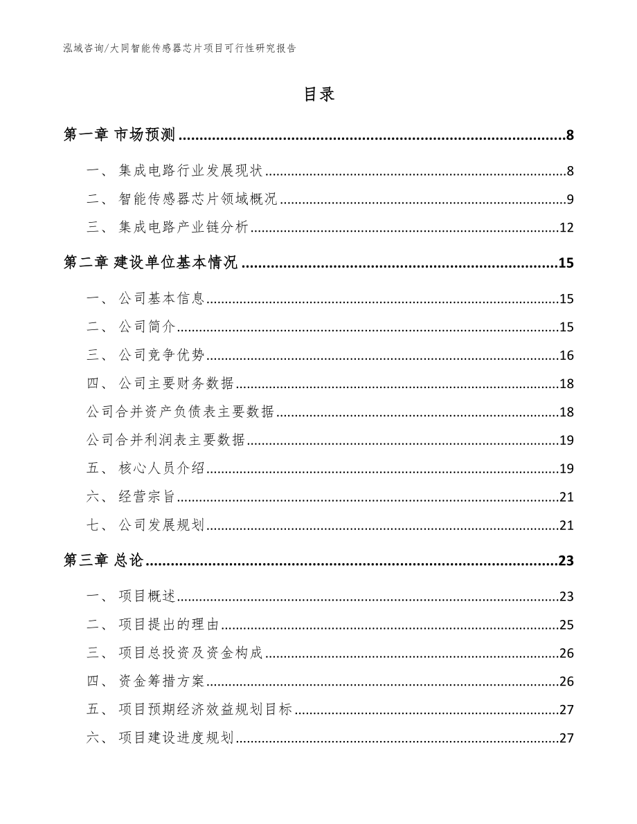 大同智能传感器芯片项目可行性研究报告_模板范本_第2页