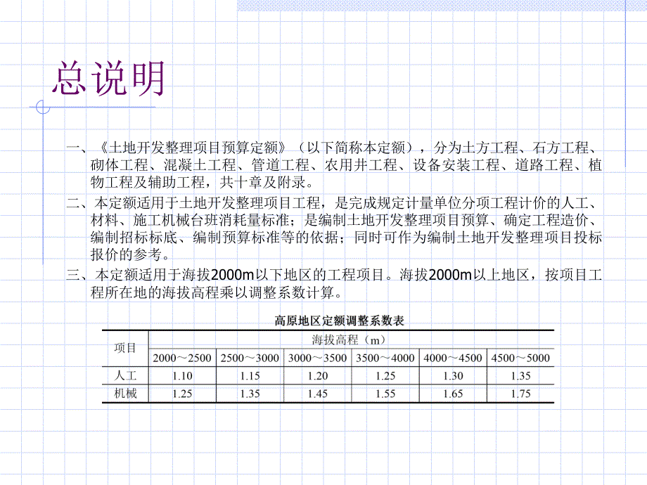 土地开发整理项目预算定额标准课件_第3页