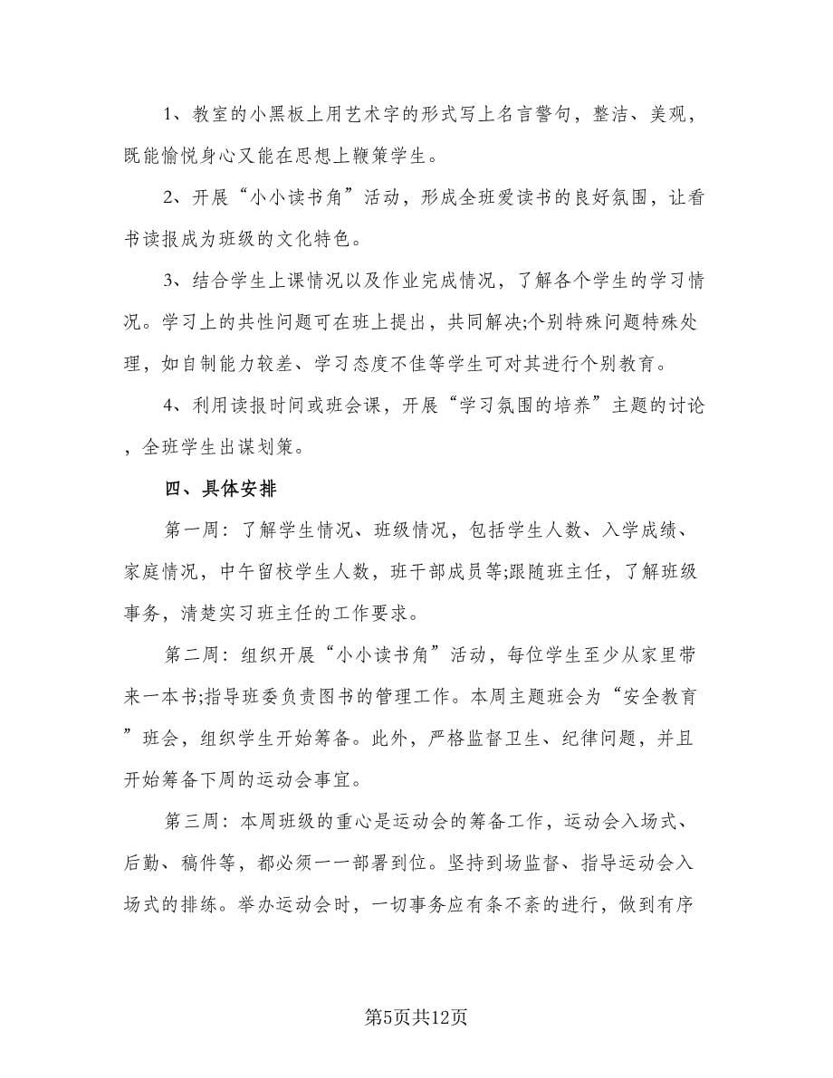 2023年实习班主任的工作计划模板（三篇）.doc_第5页