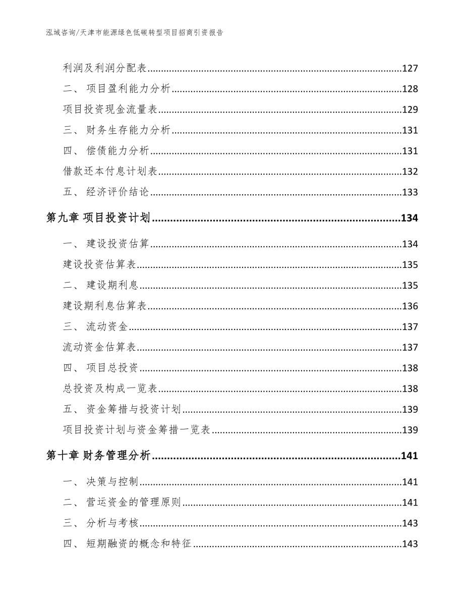 天津市能源绿色低碳转型项目招商引资报告范文模板_第5页