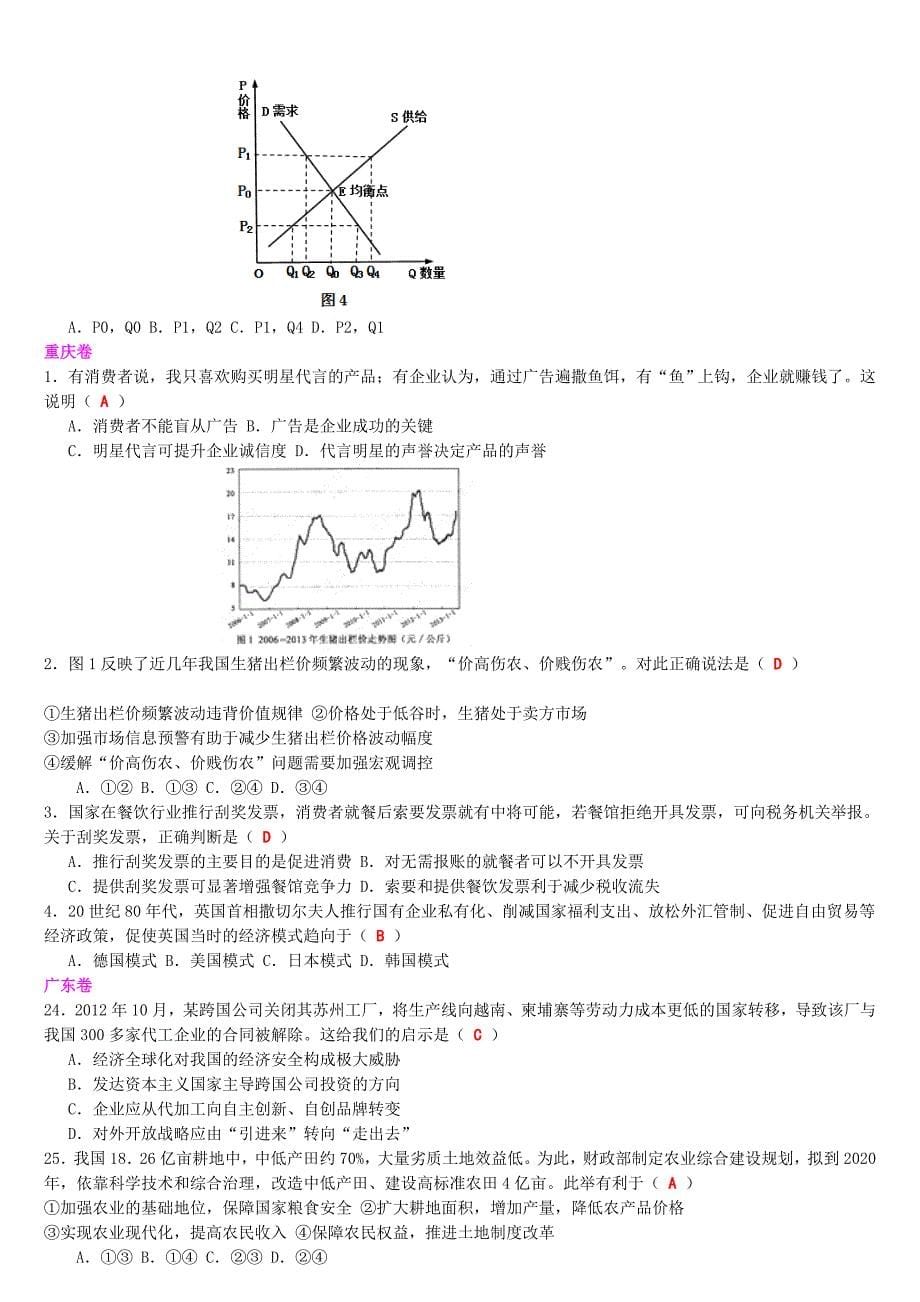 经济生活练习题集锦_第5页