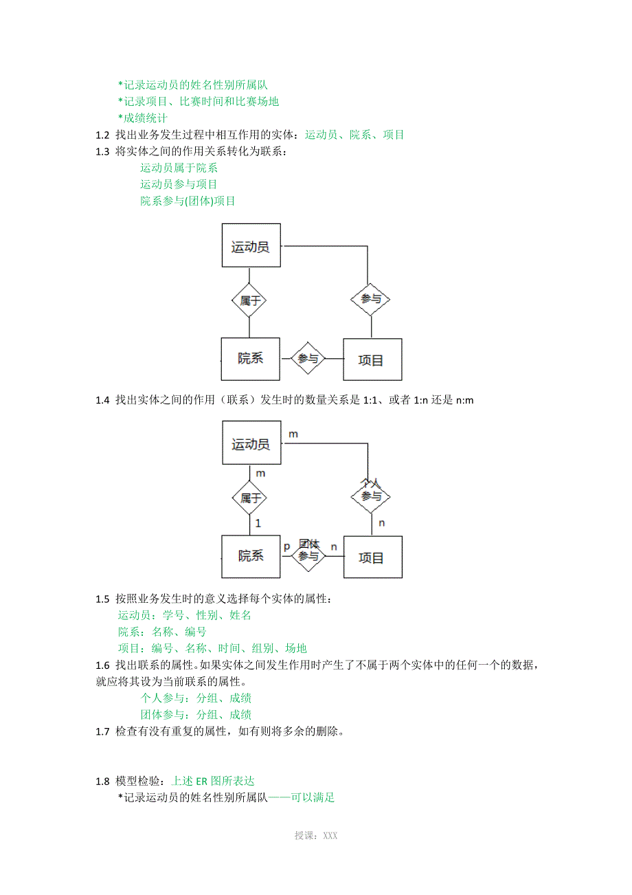 概念(ER)模型与关系模型设计作业整理_第3页