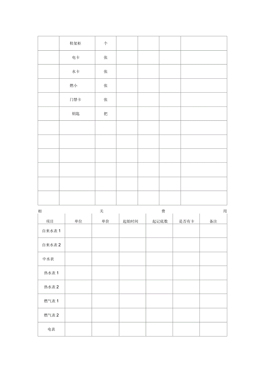 房屋租赁交接清单_第2页