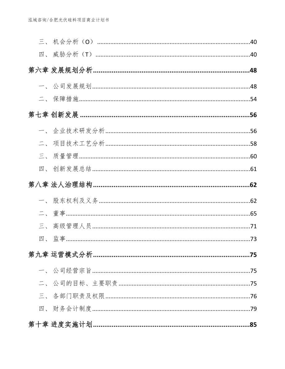 合肥光伏硅料项目商业计划书_第5页