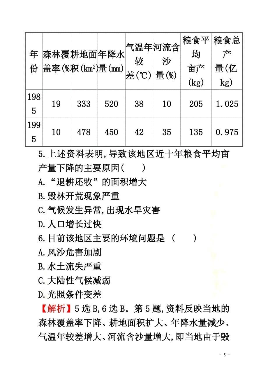 2021-2021学年新教材高中地理课时素养评价十七人文地理社会调查（含解析）鲁教版必修第二册_第5页