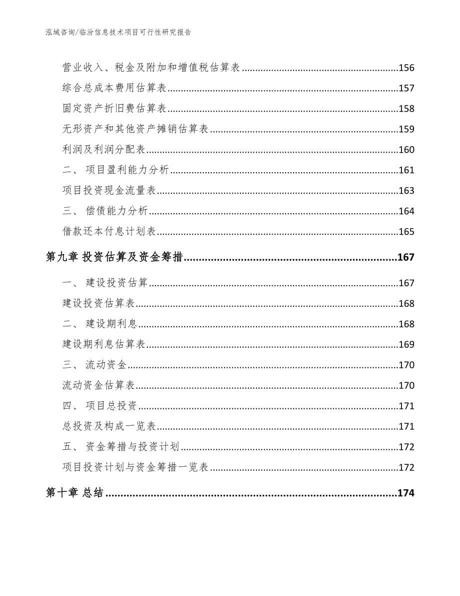 临汾信息技术项目可行性研究报告（范文模板）_第5页