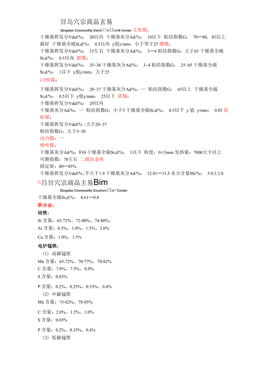 炼焦煤主要指标_第1页