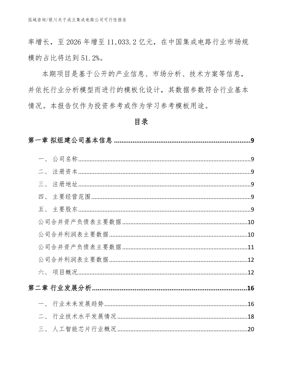 银川关于成立集成电路公司可行性报告_第3页